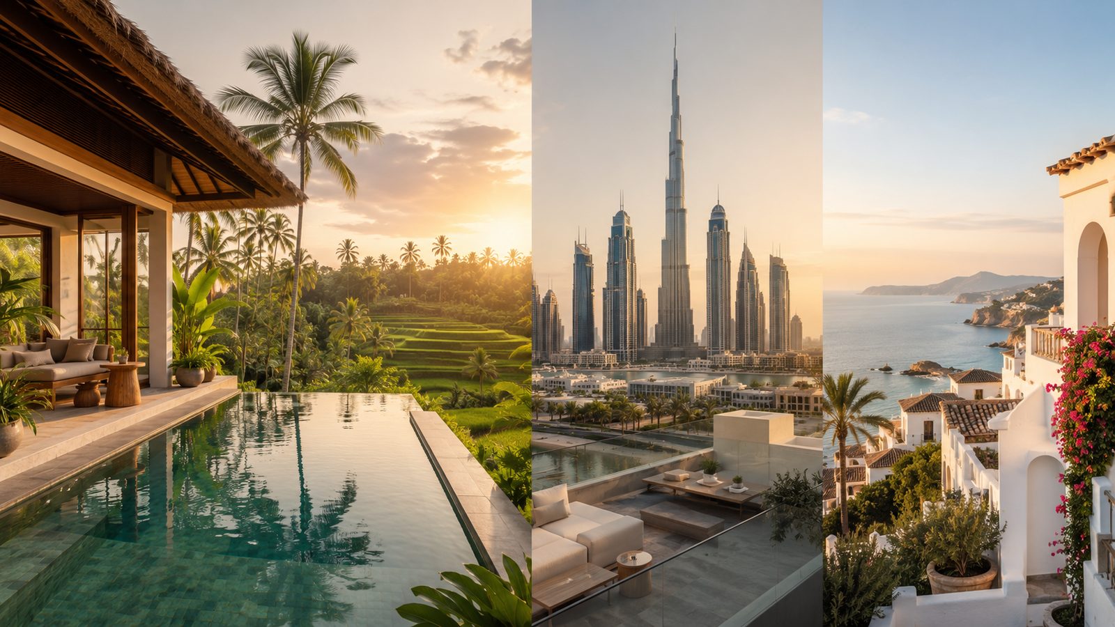Bali, Dubai and Spain compared — three investor destinations